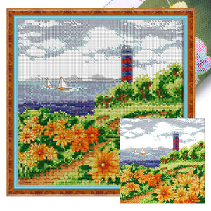 Joy Sunday Korean Scenery (2) Summer 29*29CM14CT 2 Stamped Cross Stitch