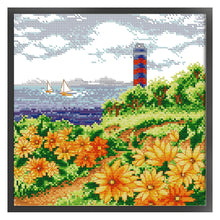 Load image into Gallery viewer, Joy Sunday Korean Scenery (2) Summer 29*29CM14CT 2 Stamped Cross Stitch
