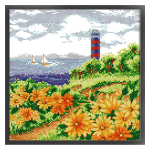 Joy Sunday Korean Scenery (2) Summer 29*29CM14CT 2 Stamped Cross Stitch