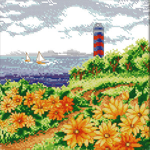 Joy Sunday Korean Scenery (2) Summer 29*29CM14CT 2 Stamped Cross Stitch