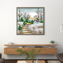 Load image into Gallery viewer, Joy Sunday Korean Scenery (4) Winter 29*29CM14CT 2 Stamped Cross Stitch
