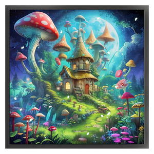 Mushroom Castle 40*40CM14CT 2 Stamped Cross Stitch