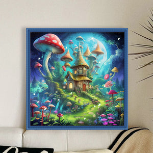 Mushroom Castle 40*40CM14CT 2 Stamped Cross Stitch