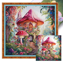 Load image into Gallery viewer, Mushroom Castle 40*40CM14CT 2 Stamped Cross Stitch
