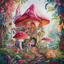 Load image into Gallery viewer, Mushroom Castle 40*40CM14CT 2 Stamped Cross Stitch
