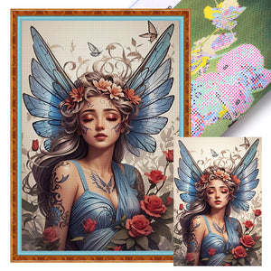 Butterfly Girl 40*60CM14CT 2 Stamped Cross Stitch