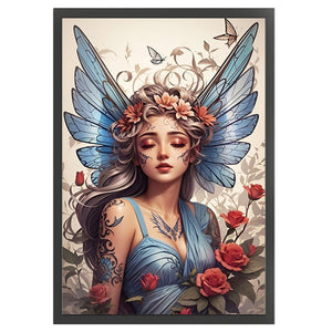 Butterfly Girl 40*60CM14CT 2 Stamped Cross Stitch