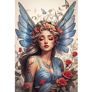 Butterfly Girl 40*60CM14CT 2 Stamped Cross Stitch