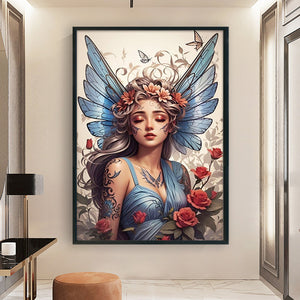 Butterfly Girl 40*60CM14CT 2 Stamped Cross Stitch