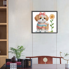 Load image into Gallery viewer, Maltese Puppy 35*30CM(Canvas) Partial Special Shaped Drill Diamond Painting
