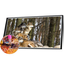 Load image into Gallery viewer, Wolf 50*30CM(Canvas) Full Round Drill Diamond Painting
