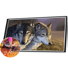 Load image into Gallery viewer, Wolf 50*30CM(Canvas) Full Round Drill Diamond Painting
