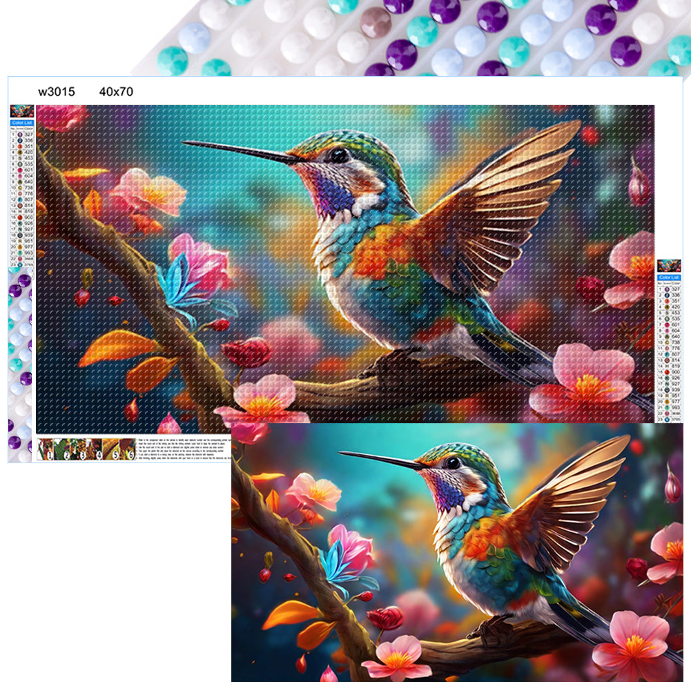 Hummingbird 70*40CM(Canvas) Full Round Drill Diamond Painting