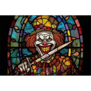 Glass Painting-Clown Man 60*40CM11CT 3 Stamped Cross Stitch