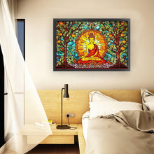 Load image into Gallery viewer, Glass Painting-Buddha Statue 60*40CM11CT 3 Stamped Cross Stitch
