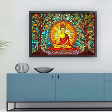 Load image into Gallery viewer, Glass Painting-Buddha Statue 60*40CM11CT 3 Stamped Cross Stitch
