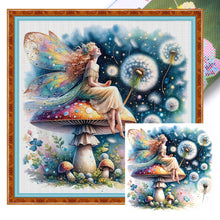 Load image into Gallery viewer, Butterfly Fairy On Mushroom 40*40CM11CT 3 Stamped Cross Stitch
