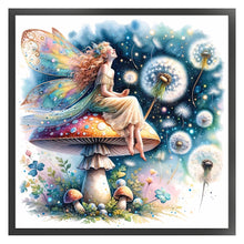 Load image into Gallery viewer, Butterfly Fairy On Mushroom 40*40CM11CT 3 Stamped Cross Stitch
