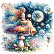 Load image into Gallery viewer, Butterfly Fairy On Mushroom 40*40CM11CT 3 Stamped Cross Stitch
