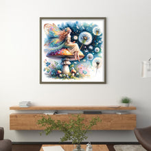 Load image into Gallery viewer, Butterfly Fairy On Mushroom 40*40CM11CT 3 Stamped Cross Stitch
