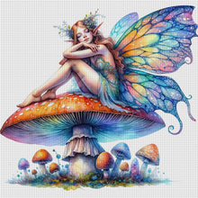 Load image into Gallery viewer, Butterfly Fairy On Mushroom 40*40CM11CT 3 Stamped Cross Stitch
