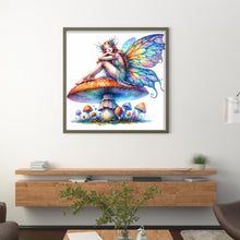 Load image into Gallery viewer, Butterfly Fairy On Mushroom 40*40CM11CT 3 Stamped Cross Stitch
