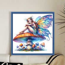 Load image into Gallery viewer, Butterfly Fairy On Mushroom 40*40CM11CT 3 Stamped Cross Stitch

