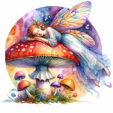 Load image into Gallery viewer, Butterfly Fairy On Mushroom 40*40CM11CT 3 Stamped Cross Stitch
