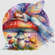 Load image into Gallery viewer, Butterfly Fairy On Mushroom 40*40CM11CT 3 Stamped Cross Stitch
