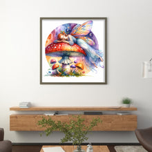 Load image into Gallery viewer, Butterfly Fairy On Mushroom 40*40CM11CT 3 Stamped Cross Stitch
