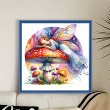 Load image into Gallery viewer, Butterfly Fairy On Mushroom 40*40CM11CT 3 Stamped Cross Stitch
