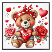 Load image into Gallery viewer, Rose Bear 40*40CM11CT 3 Stamped Cross Stitch
