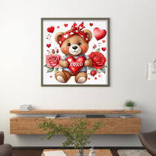 Load image into Gallery viewer, Rose Bear 40*40CM11CT 3 Stamped Cross Stitch
