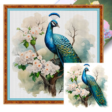 Load image into Gallery viewer, Peacock On Flower Branch 40*40CM11CT 3 Stamped Cross Stitch

