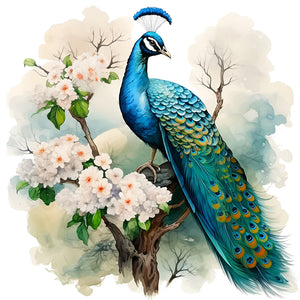 Peacock On Flower Branch 40*40CM11CT 3 Stamped Cross Stitch