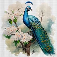 Load image into Gallery viewer, Peacock On Flower Branch 40*40CM11CT 3 Stamped Cross Stitch
