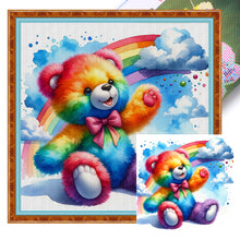 Load image into Gallery viewer, Colorful Bear 40*40CM11CT 3 Stamped Cross Stitch
