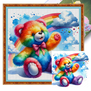 Colorful Bear 40*40CM11CT 3 Stamped Cross Stitch
