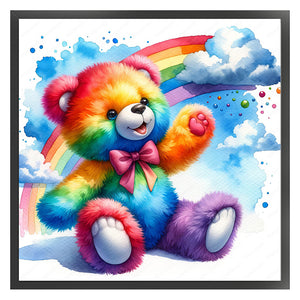 Colorful Bear 40*40CM11CT 3 Stamped Cross Stitch