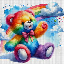 Load image into Gallery viewer, Colorful Bear 40*40CM11CT 3 Stamped Cross Stitch
