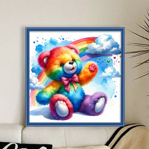 Colorful Bear 40*40CM11CT 3 Stamped Cross Stitch