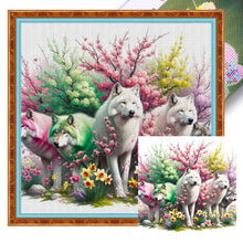 Load image into Gallery viewer, Five Wolves 50*50CM11CT 3 Stamped Cross Stitch
