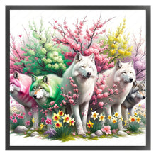Load image into Gallery viewer, Five Wolves 50*50CM11CT 3 Stamped Cross Stitch
