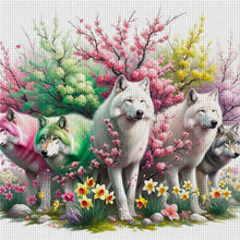 Load image into Gallery viewer, Five Wolves 50*50CM11CT 3 Stamped Cross Stitch
