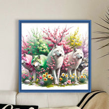 Load image into Gallery viewer, Five Wolves 50*50CM11CT 3 Stamped Cross Stitch

