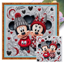Load image into Gallery viewer, Mickey And Minnie 40*40CM11CT 3 Stamped Cross Stitch
