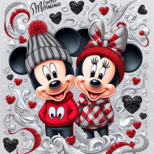 Load image into Gallery viewer, Mickey And Minnie 40*40CM11CT 3 Stamped Cross Stitch
