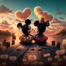 Load image into Gallery viewer, Mickey And Minnie 40*40CM11CT 3 Stamped Cross Stitch
