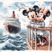 Load image into Gallery viewer, Mickey And Minnie 40*40CM11CT 3 Stamped Cross Stitch
