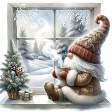 Load image into Gallery viewer, Gnome By The Window In Winter 40*40CM11CT 3 Stamped Cross Stitch
